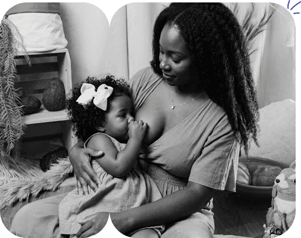Mother breastfeeding her child